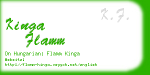 kinga flamm business card